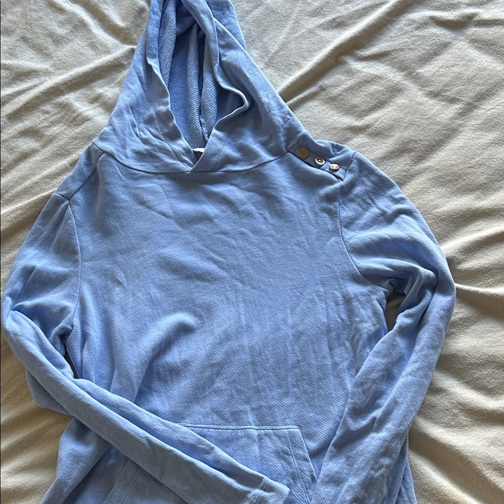 Light Blue Hooded Sweatshirt
